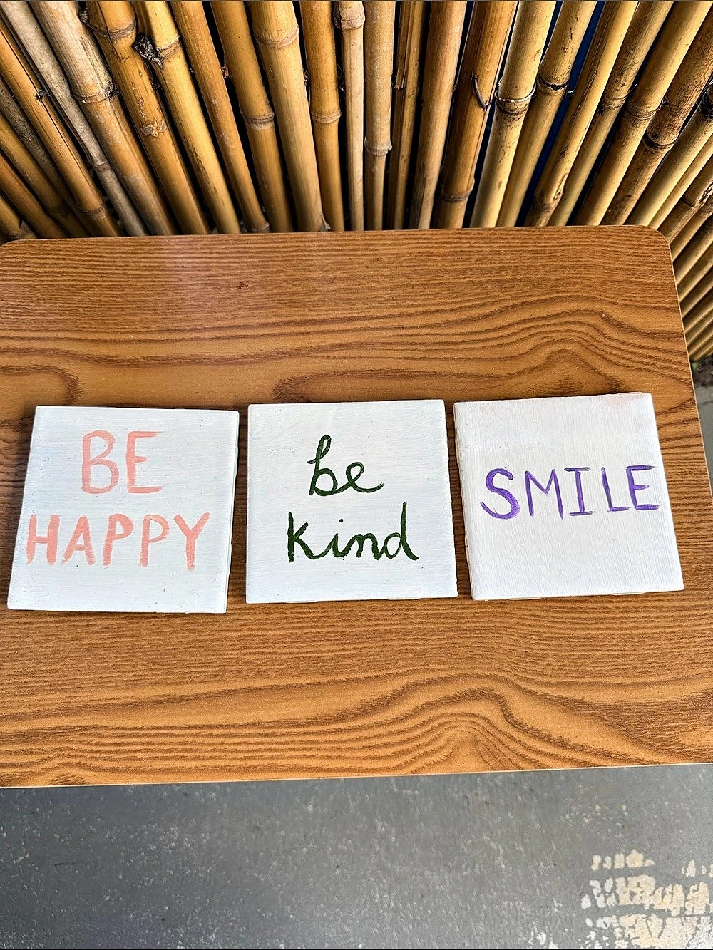 ✨ One-of-a-Kind Hand-Painted Thrifted Coaster ✨ SET OF 3